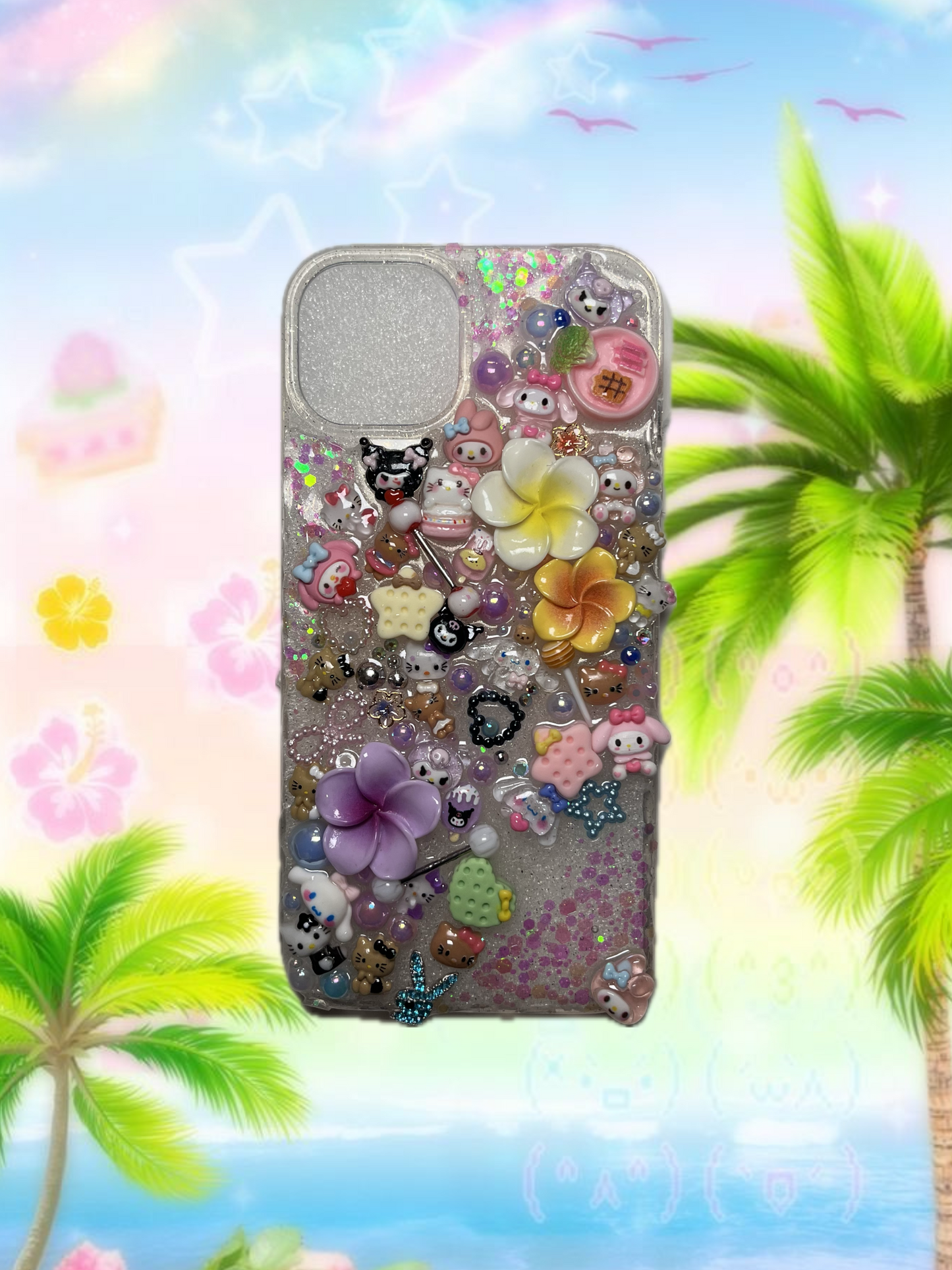 Kawaii Plumeria Junk iPhone 13 Case