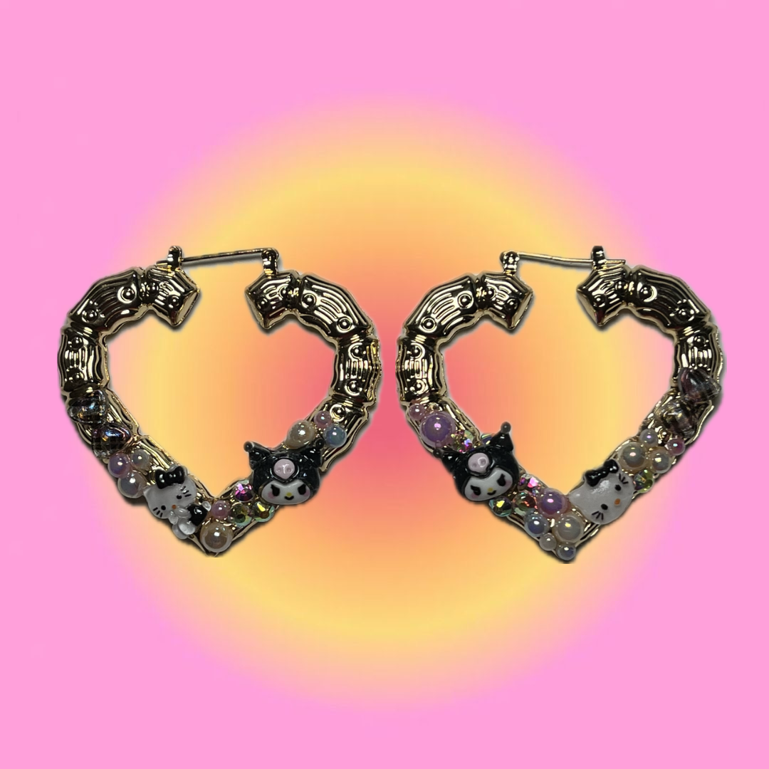 Junk HK GOLD Medium Sized Heart Shaped Bamboos